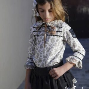 Conjunto colección toscana falda denim y blusa Noma Fernández AGOTADO