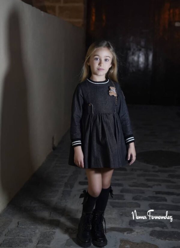 Vestido negro denim colección Toscana Noma Fernández- AGOTADO