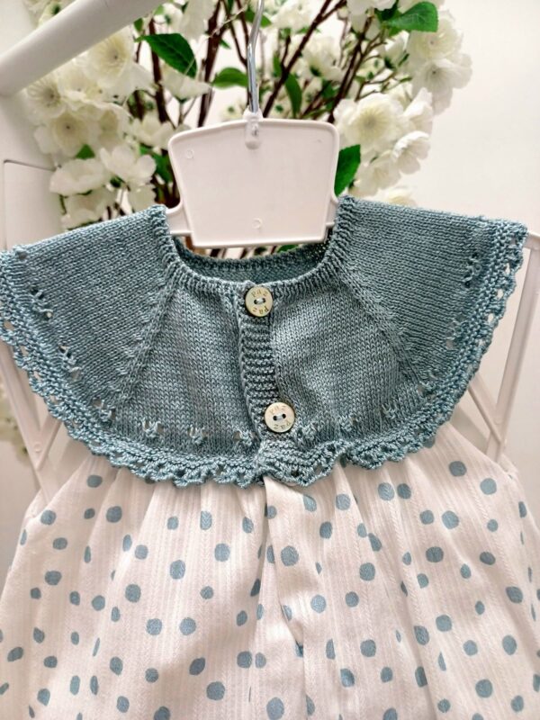 Vestido punto/tela "serán"con braguita a juego de Paz Rodríguez AGOTADO - Imagen 2