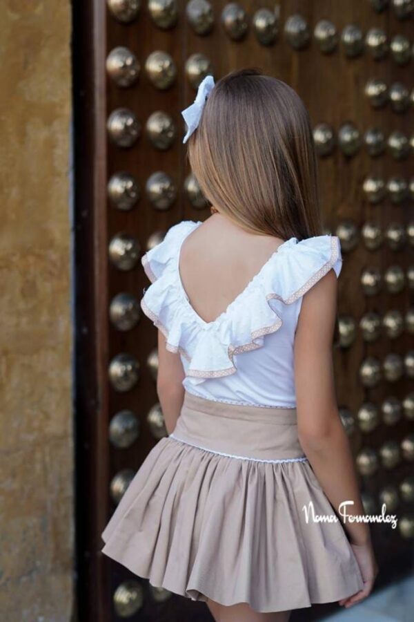 Conjunto Versalles camiseta y falda de Noma Fernández AGOTADO - Imagen 3