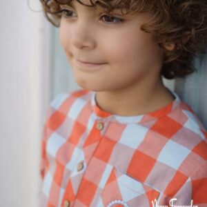 Conjunto camisa y pantalón niño burdeos Noma Fernández